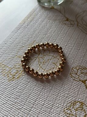 Gold Beaded Stretch Bracelet - Women Jewelry
